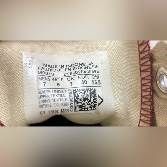 Converse Chuck Taylor All Star Classic High Top Upcycled Cherry Women 9 Men 7 - Picture 10 of 14